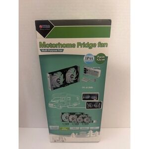 TITAN Motorhome Fridge Fan Twin 12cm IP55 Waterproof TTC-SC20(B) RV Cooling Fan